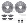 6512-59527 Brake Rotors w/5000 Advanced Brake Pads Kit with Hardware, 2018-2020 Acura/Honda, Position: Rear - image 1