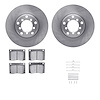 6512-63130 Brake Rotors w/5000 Advanced Brake Pads Kit with Hardware, 1965-1971 Mercedes-Benz, Position: Front - image 1