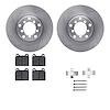 6512-63131 Brake Rotors w/5000 Advanced Brake Pads Kit with Hardware, 1971-1971 Mercedes-Benz, Position: Front - image 1