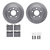 6512-63142 Brake Rotors w/5000 Advanced Brake Pads Kit with Hardware, 1967-1991 Mercedes-Benz, Position: Rear - image 1