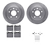 6512-63143 Brake Rotors w/5000 Advanced Brake Pads Kit with Hardware, 1967-1991 Mercedes-Benz, Position: Rear - image 1