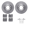6512-63166 Brake Rotors w/5000 Advanced Brake Pads Kit with Hardware, 1973-1979 Mercedes-Benz, Position: Front - image 1
