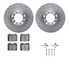 6512-63168 Brake Rotors w/5000 Advanced Brake Pads Kit with Hardware, 1979-1985 Mercedes-Benz, Position: Front - image 1