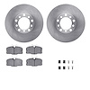 6512-63181 Brake Rotors w/5000 Advanced Brake Pads Kit with Hardware, 1984-1985 Mercedes-Benz, Position: Front - image 1