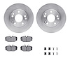 6512-63211 Brake Rotors w/5000 Advanced Brake Pads Kit with Hardware, 1987-1987 Mercedes-Benz, Position: Front - image 1
