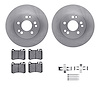 6512-63236 Brake Rotors w/5000 Advanced Brake Pads Kit with Hardware, 1986-1989 Mercedes-Benz, Position: Front - image 1