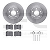 6512-63248 Brake Rotors w/5000 Advanced Brake Pads Kit with Hardware, 1990-1995 Mercedes-Benz, Position: Front - image 1