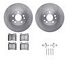 6512-63251 Brake Rotors w/5000 Advanced Brake Pads Kit with Hardware, 1991-1999 Mercedes-Benz, Position: Front - image 1
