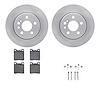 6512-63254 Brake Rotors w/5000 Advanced Brake Pads Kit with Hardware, 1991-1999 Mercedes-Benz, Position: Rear - image 1