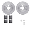 6512-63260 Brake Rotors w/5000 Advanced Brake Pads Kit with Hardware, 1992-1999 Mercedes-Benz, Position: Rear - image 1