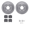 6512-63271 Brake Rotors w/5000 Advanced Brake Pads Kit with Hardware, 1994-1998 Mercedes-Benz, Position: Rear - image 1