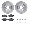 6512-63350 Brake Rotors w/5000 Advanced Brake Pads Kit with Hardware, 2003-2009 Mercedes-Benz, Position: Front - image 1
