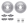 6512-63363 Brake Rotors w/5000 Advanced Brake Pads Kit with Hardware, 2003-2017 Mercedes-Benz, Position: Rear - image 1