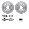6512-63366 Brake Rotors w/5000 Advanced Brake Pads Kit with Hardware, 2009-2015 Mercedes-Benz, Position: Rear - image 1