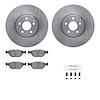 6512-63377 Brake Rotors w/5000 Advanced Brake Pads Kit with Hardware, 2002-2006 Mercedes-Benz, Position: Front - image 1