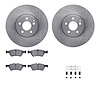 6512-63378 Brake Rotors w/5000 Advanced Brake Pads Kit with Hardware, 2006-2009 Mercedes-Benz, Position: Front - image 1