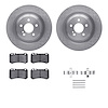 6512-63387 Brake Rotors w/5000 Advanced Brake Pads Kit with Hardware, 2003-2009 Mercedes-Benz, Position: Rear - image 1