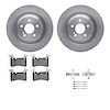 6512-63388 Brake Rotors w/5000 Advanced Brake Pads Kit with Hardware, 2007-2012 Mercedes-Benz, Position: Rear - image 1