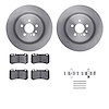 6512-63397 Brake Rotors w/5000 Advanced Brake Pads Kit with Hardware, 2005-2006 Mercedes-Benz, Position: Rear - image 1