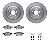 6512-63411 Brake Rotors w/5000 Advanced Brake Pads Kit with Hardware, 2010-2014 Mercedes-Benz, Position: Rear - image 1