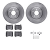 6512-63414 Brake Rotors w/5000 Advanced Brake Pads Kit with Hardware, 2006-2007 Mercedes-Benz, Position: Front - image 1