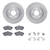 6512-63424 Brake Rotors w/5000 Advanced Brake Pads Kit with Hardware, 2008-2015 Mercedes-Benz, Position: Front - image 1