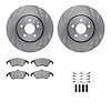 6512-63427 Brake Rotors w/5000 Advanced Brake Pads Kit with Hardware, 2008-2020 Mercedes-Benz, Position: Front - image 1
