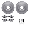 6512-63431 Brake Rotors w/5000 Advanced Brake Pads Kit with Hardware, 2008-2012 Mercedes-Benz, Position: Rear - image 1