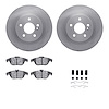 6512-63432 Brake Rotors w/5000 Advanced Brake Pads Kit with Hardware, 2010-2015 Mercedes-Benz, Position: Rear - image 1