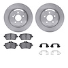 6512-63467 Brake Rotors w/5000 Advanced Brake Pads Kit with Hardware, 2013-2020 Mercedes-Benz, Position: Rear - image 1