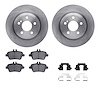 6512-63469 Brake Rotors w/5000 Advanced Brake Pads Kit with Hardware, 2014-2019 Mercedes-Benz, Position: Rear - image 1