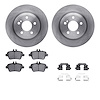 6512-63471 Brake Rotors w/5000 Advanced Brake Pads Kit with Hardware, 2014-2017 Mercedes-Benz, Position: Rear - image 1