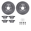 6512-63483 Brake Rotors w/5000 Advanced Brake Pads Kit with Hardware, Fits Select Mercedes-Benz, Position: Rear - image 1