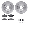 6512-63490 Brake Rotors w/5000 Advanced Brake Pads Kit with Hardware, 1998-2005 Mercedes-Benz, Position: Front - image 1