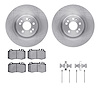 6512-63497 Brake Rotors w/5000 Advanced Brake Pads Kit with Hardware, 2000-2005 Mercedes-Benz, Position: Front - image 1