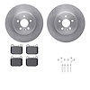 6512-63502 Brake Rotors w/5000 Advanced Brake Pads Kit with Hardware, 2000-2005 Mercedes-Benz, Position: Rear - image 1