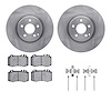 6512-63508 Brake Rotors w/5000 Advanced Brake Pads Kit with Hardware, 2007-2011 Mercedes-Benz, Position: Front - image 1