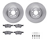 6512-63526 Brake Rotors w/5000 Advanced Brake Pads Kit with Hardware, 2006-2012 Mercedes-Benz, Position: Front - image 1
