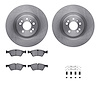 6512-63532 Brake Rotors w/5000 Advanced Brake Pads Kit with Hardware, 2006-2012 Mercedes-Benz, Position: Front - image 1