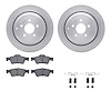6512-63535 Brake Rotors w/5000 Advanced Brake Pads Kit with Hardware, 2006-2012 Mercedes-Benz, Position: Rear - image 1
