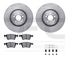 6512-63544 Brake Rotors w/5000 Advanced Brake Pads Kit with Hardware, 2007-2009 Mercedes-Benz, Position: Front - image 1