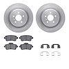 6512-63547 Brake Rotors w/5000 Advanced Brake Pads Kit with Hardware, 2012-2019 Mercedes-Benz, Position: Rear - image 1