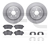 6512-63548 Brake Rotors w/5000 Advanced Brake Pads Kit with Hardware, 2012-2019 Mercedes-Benz, Position: Rear - image 1