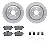 6512-63551 Brake Rotors w/5000 Advanced Brake Pads Kit with Hardware, 2012-2018 Mercedes-Benz, Position: Rear - image 1