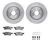 6512-63558 Brake Rotors w/5000 Advanced Brake Pads Kit with Hardware, 2012-2018 Mercedes-Benz, Position: Front - image 1