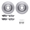 6512-63563 Brake Rotors w/5000 Advanced Brake Pads Kit with Hardware, 2017-2019 Mercedes-Benz, Position: Front - image 1