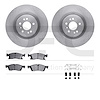 6512-63564 Brake Rotors w/5000 Advanced Brake Pads Kit with Hardware, 2013-2016 Mercedes-Benz, Position: Front - image 1