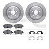 6512-63570 Brake Rotors w/5000 Advanced Brake Pads Kit with Hardware, 2013-2019 Mercedes-Benz, Position: Rear - image 1