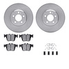 6512-63584 Brake Rotors w/5000 Advanced Brake Pads Kit with Hardware, Fits Select Mercedes-Benz, Position: Rear - image 1