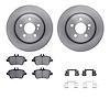 6512-63590 Brake Rotors w/5000 Advanced Brake Pads Kit with Hardware, 2014-2019 Mercedes-Benz, Position: Rear - image 1